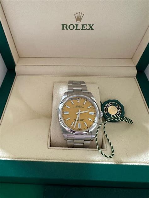 rolex oyster perpetual 41 gelb|rolex oyster perpetual 41 review.